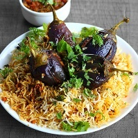 Gutti Vankaya Pulav(Eggplant Pulav)