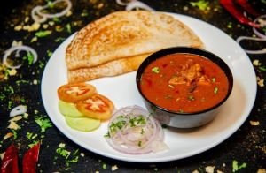 Dosa with Chicken Curry